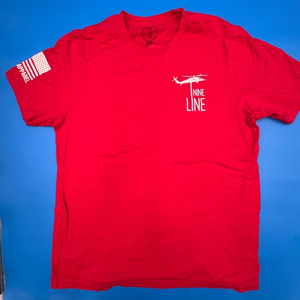 Nine Line Apparel Mens XL Red R.E.D. Remember Everyone Deployed Graphic T-Shirt - Picture 2 of 6